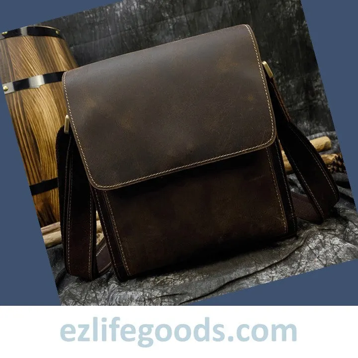 Crazy Horse Leather Crossbody /Shoulder Bag for Men