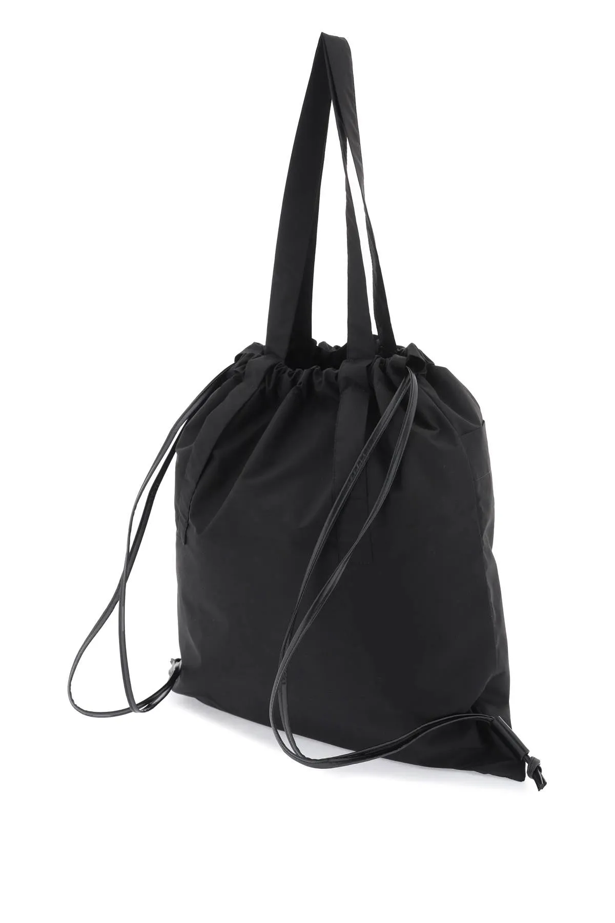 drawstring aq tote bag with