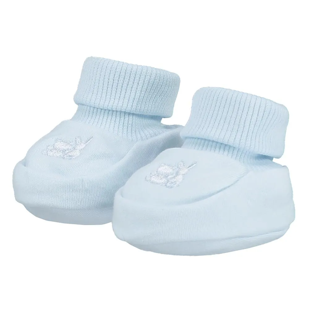 Emile et Rose 'Nox' Blue Hat, Mitts & Booties Gift Set