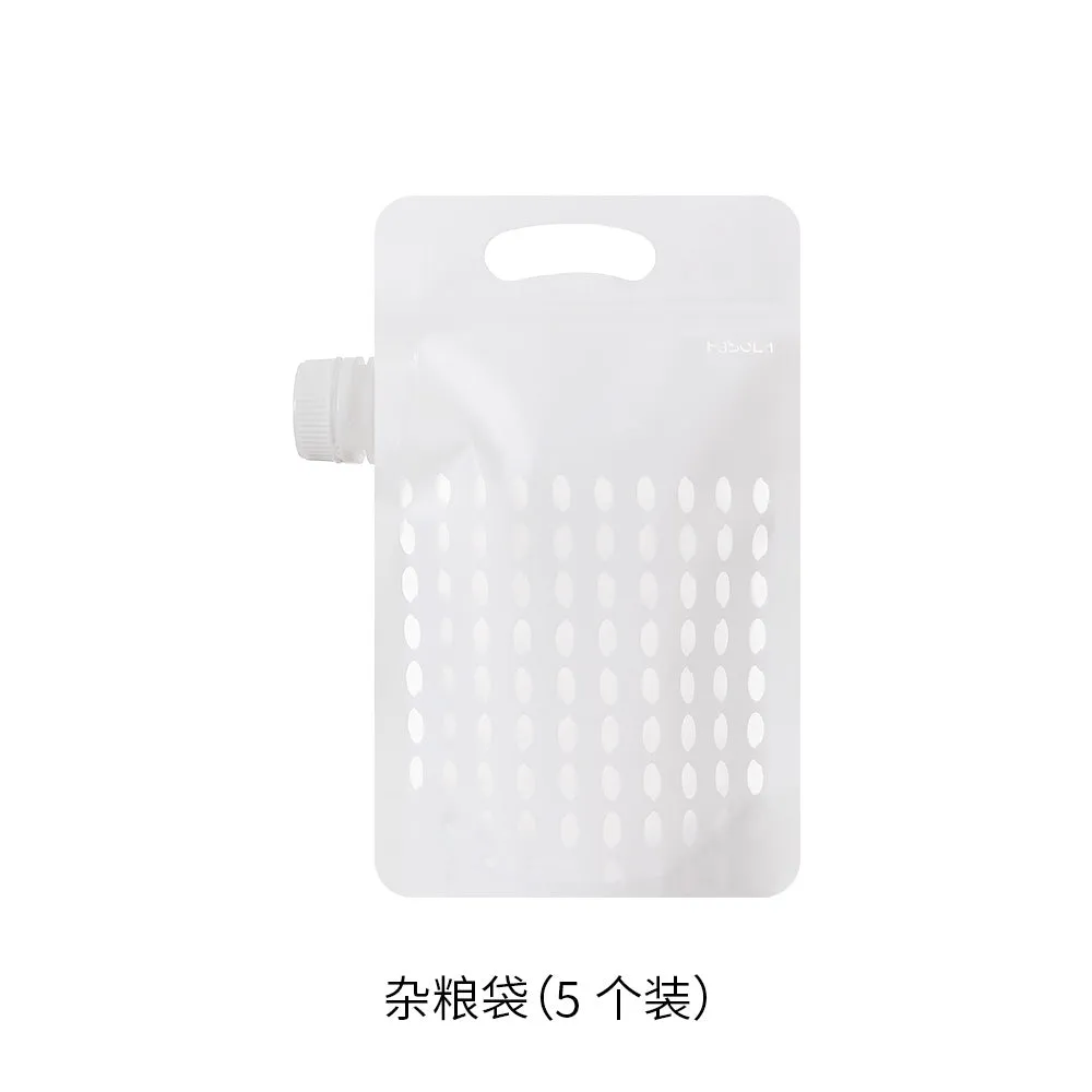Fasola White Grain Storage Bags - 16*25cm, Pack of 5