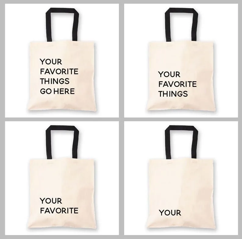 Favorite Things Tote - Personalized Tote Bags