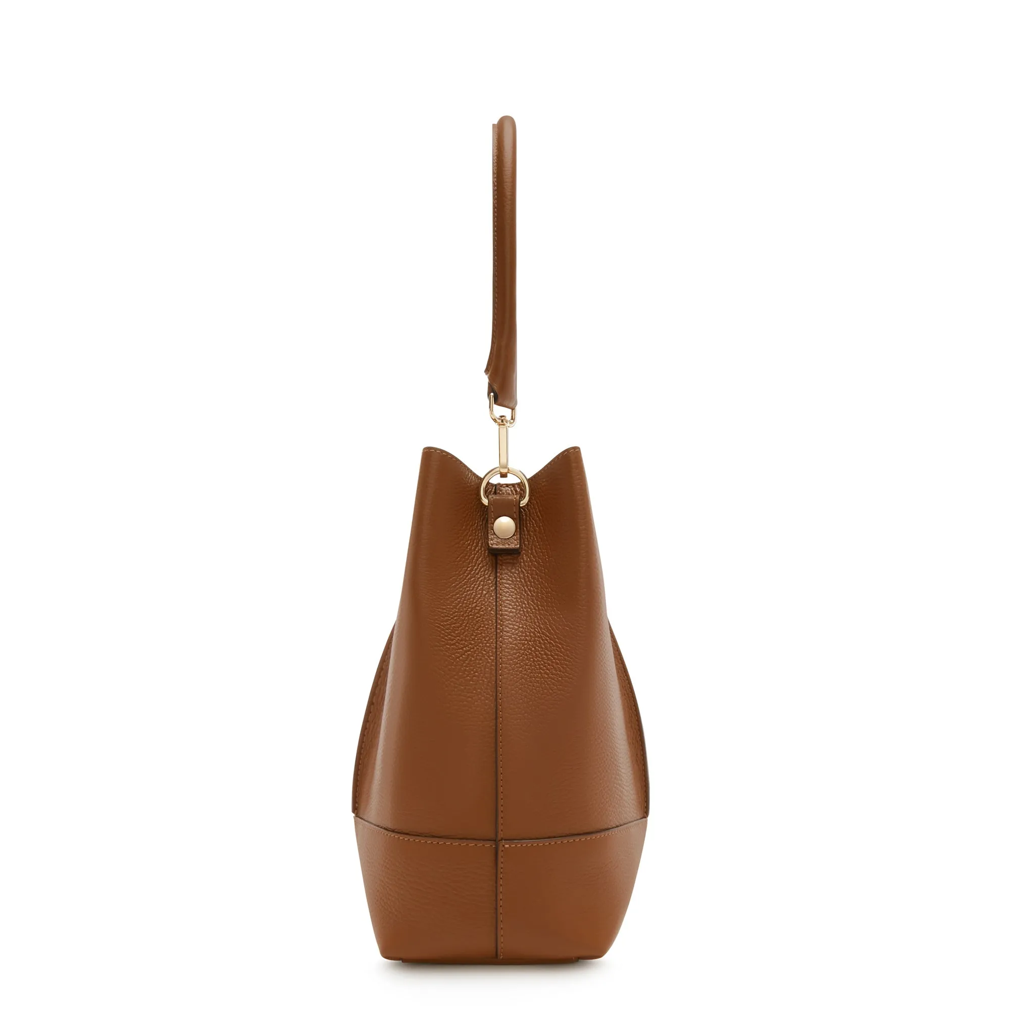 Femme Forte Macie cognac calfskin leather shoulder bag