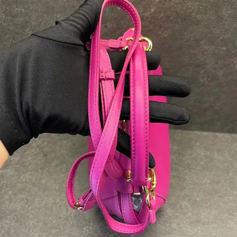 Fendi Peekaboo Small Pink Leather Handbag