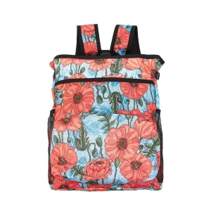 FINAL SALE - Lightweight Backpack Cooler - Poppies (Blue)