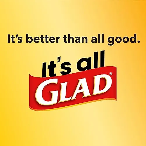 Glad ForceFlex MaxStrength with Clorox Tall Kitchen Drawstring Trash Bags, 13 Gallon Grey Trash Bags, Mountain Air Scent, 34 Count