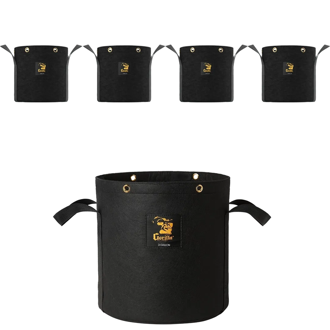 Gorilla 3 Gallon Grow Bag  (4 Pack)