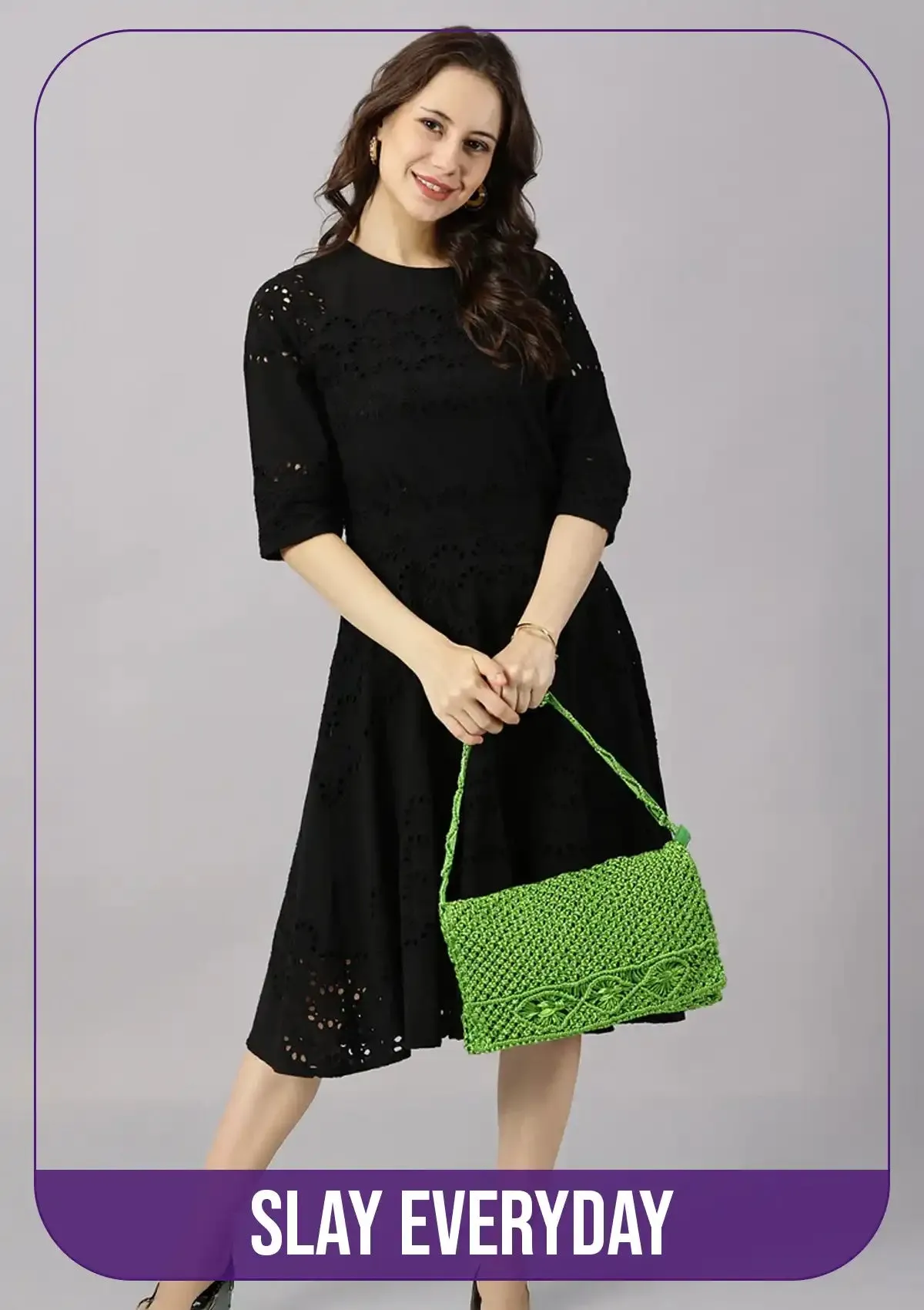 Green Malai Dori Sling Bag