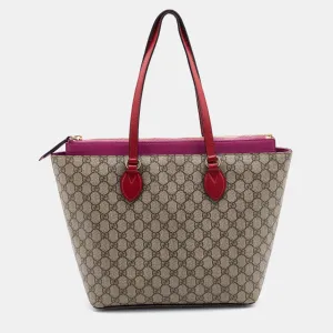 Gucci Tri Color GG Supreme Canvas and Leather Medium Tote