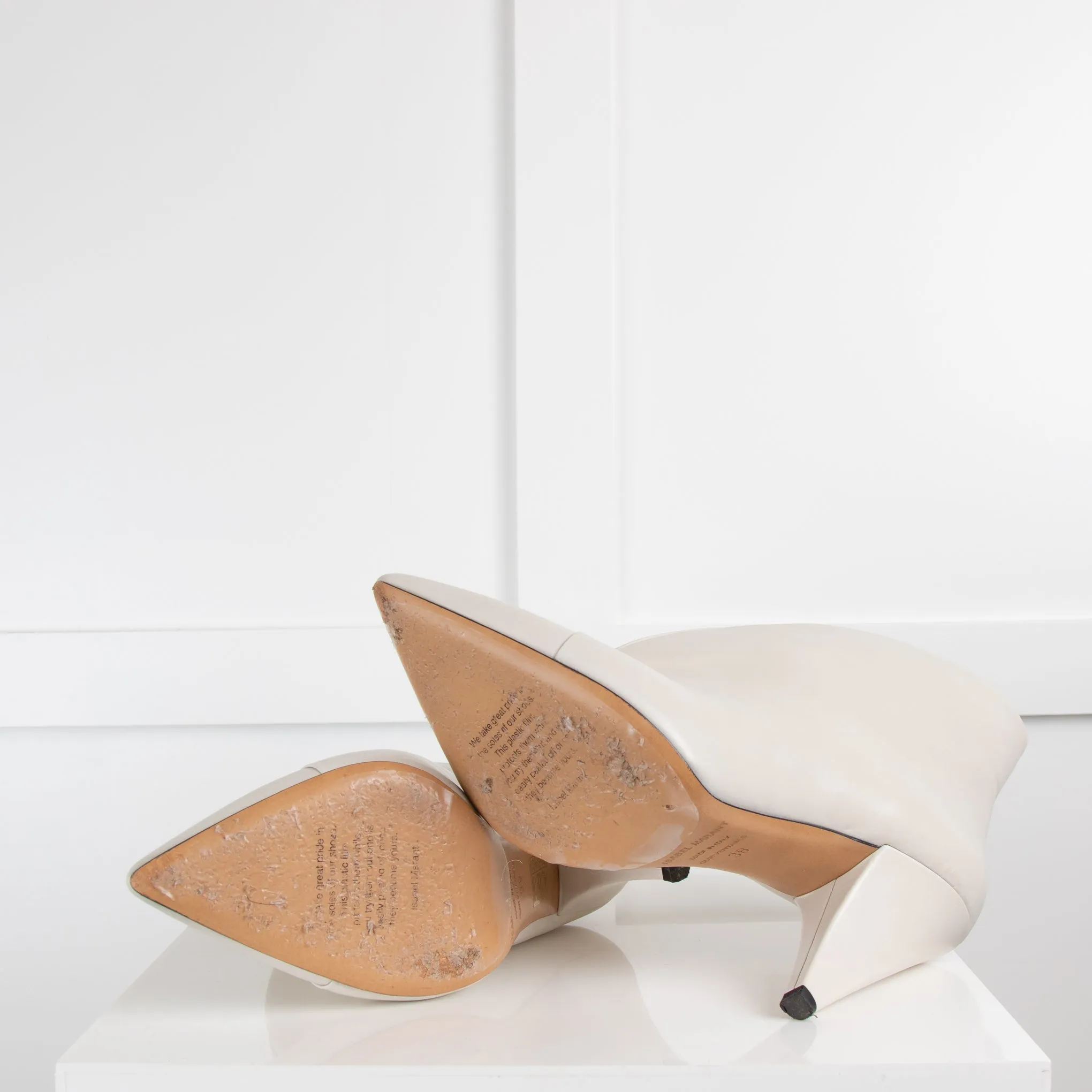 Isabel Marant White Minimal Leather Boots