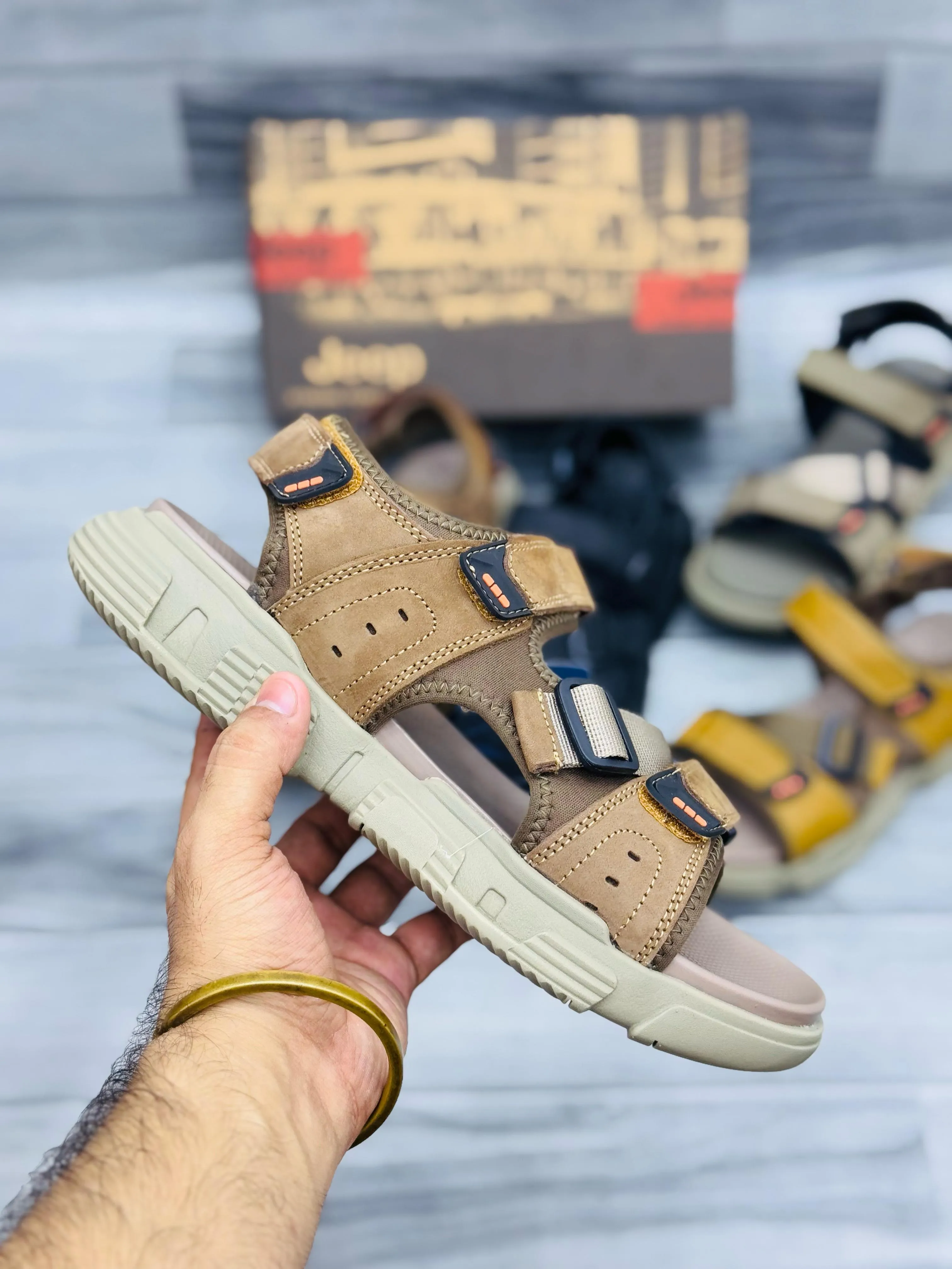 Jeep Tactical Outdoor Sandals – Durable & Adjustable
