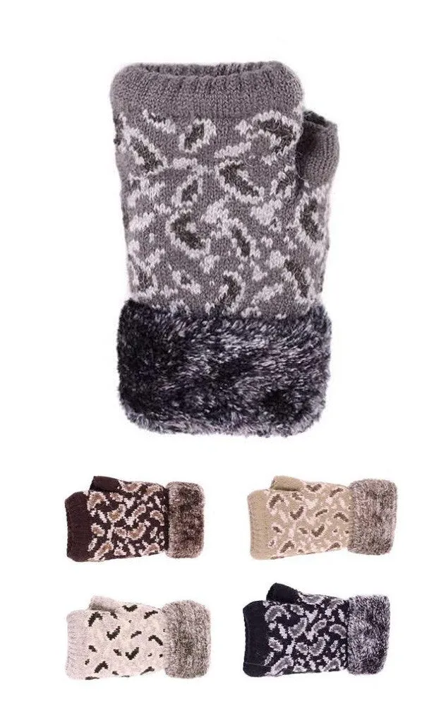 JG521 Knit Animal Print Gloves 12prs Pack (JSMP)