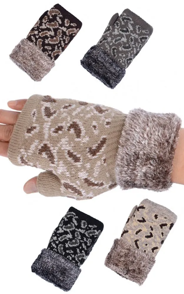 JG521 Knit Animal Print Gloves 12prs Pack (JSMP)