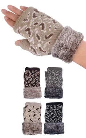 JG521 Knit Animal Print Gloves 12prs Pack (JSMP)
