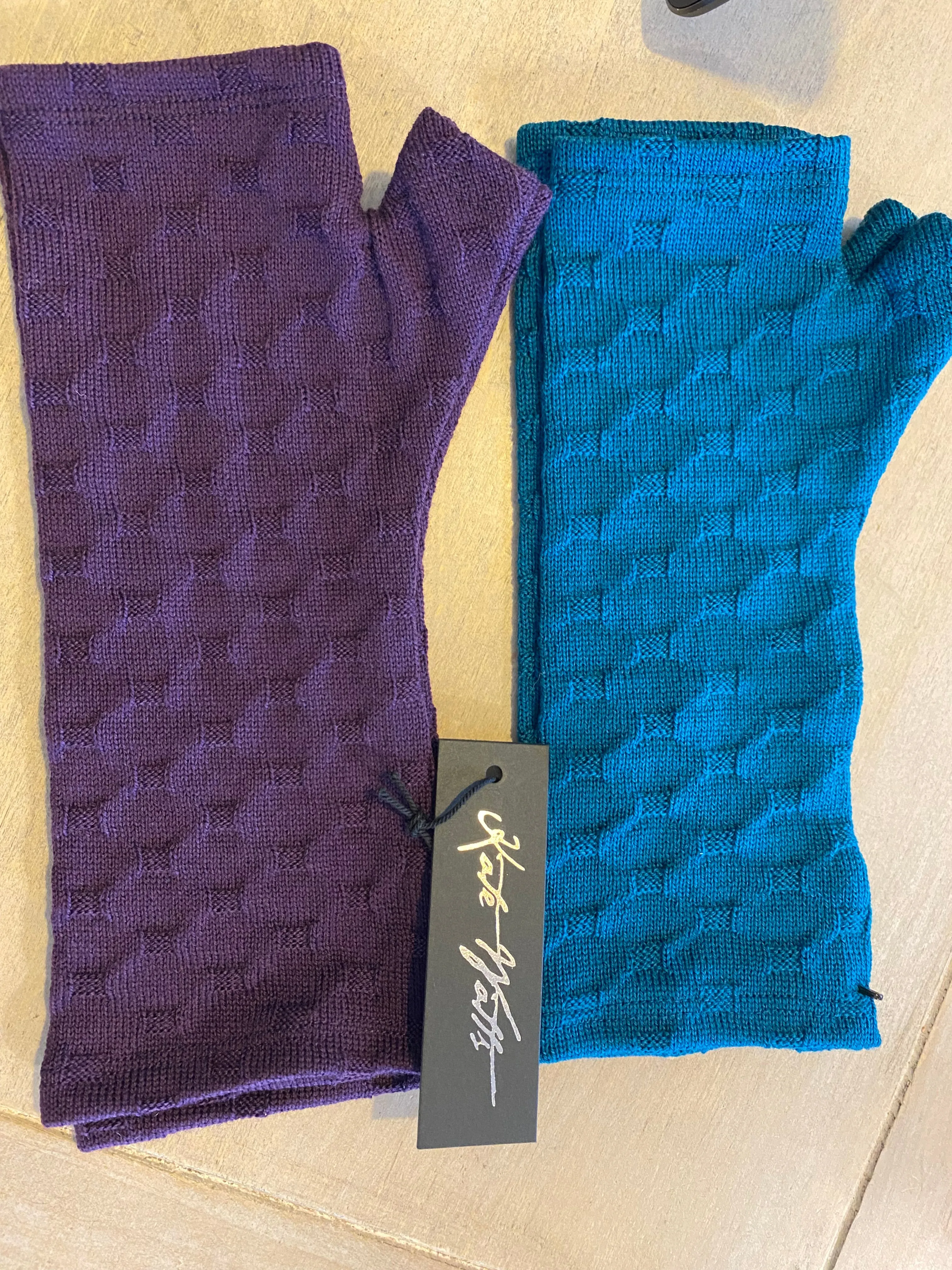 Kate Watts Merino Fingerless Gloves Regular Length