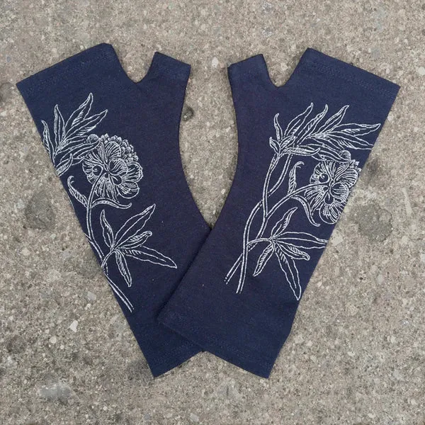Kate Watts Merino Fingerless Gloves Regular Length