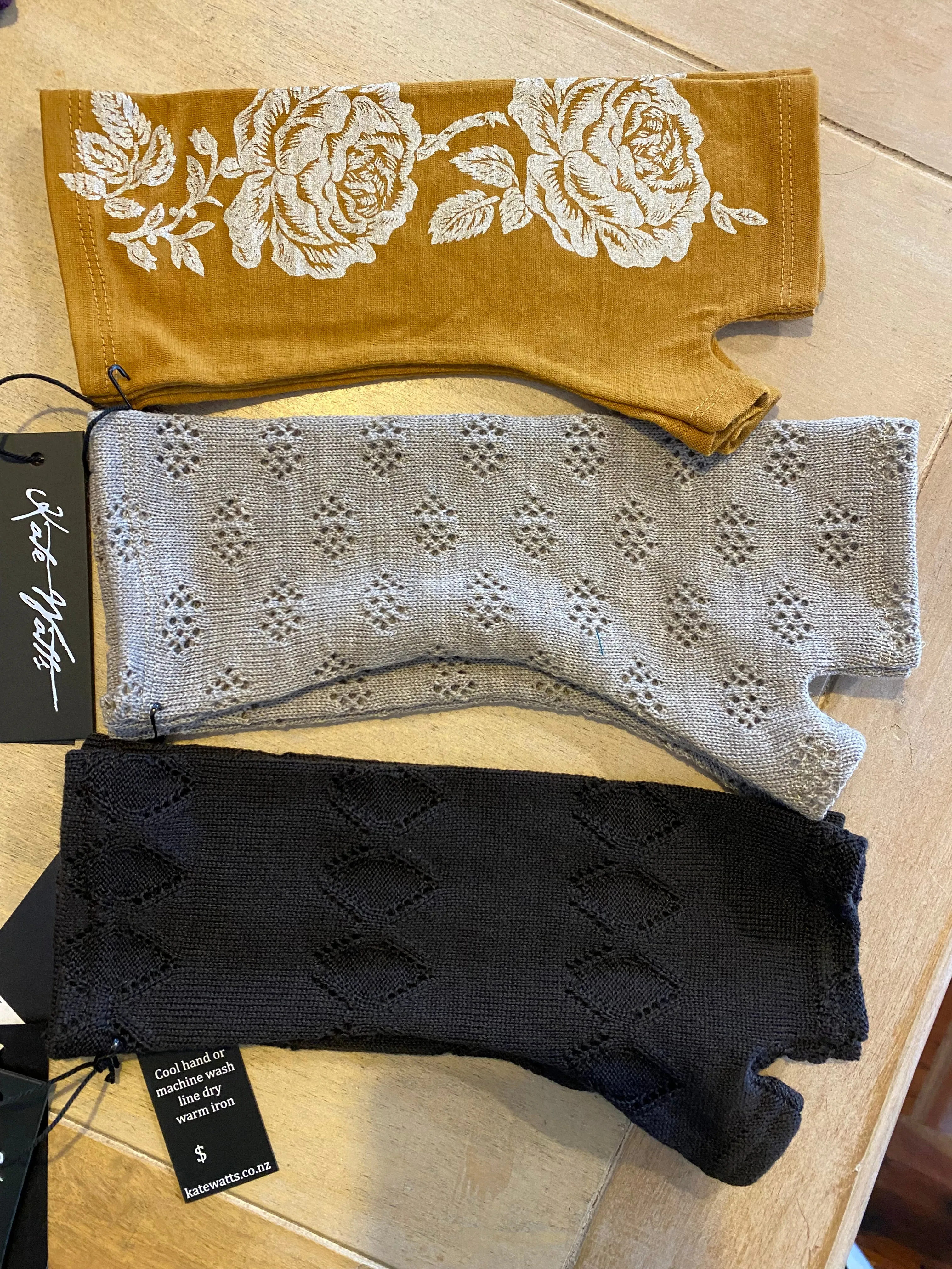 Kate Watts Merino Fingerless Gloves Regular Length