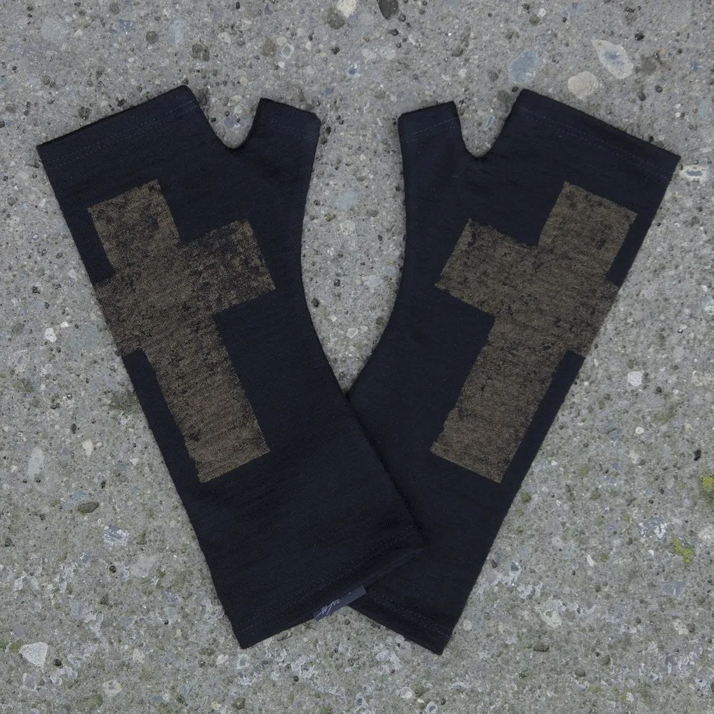 Kate Watts Merino Fingerless Gloves Regular Length