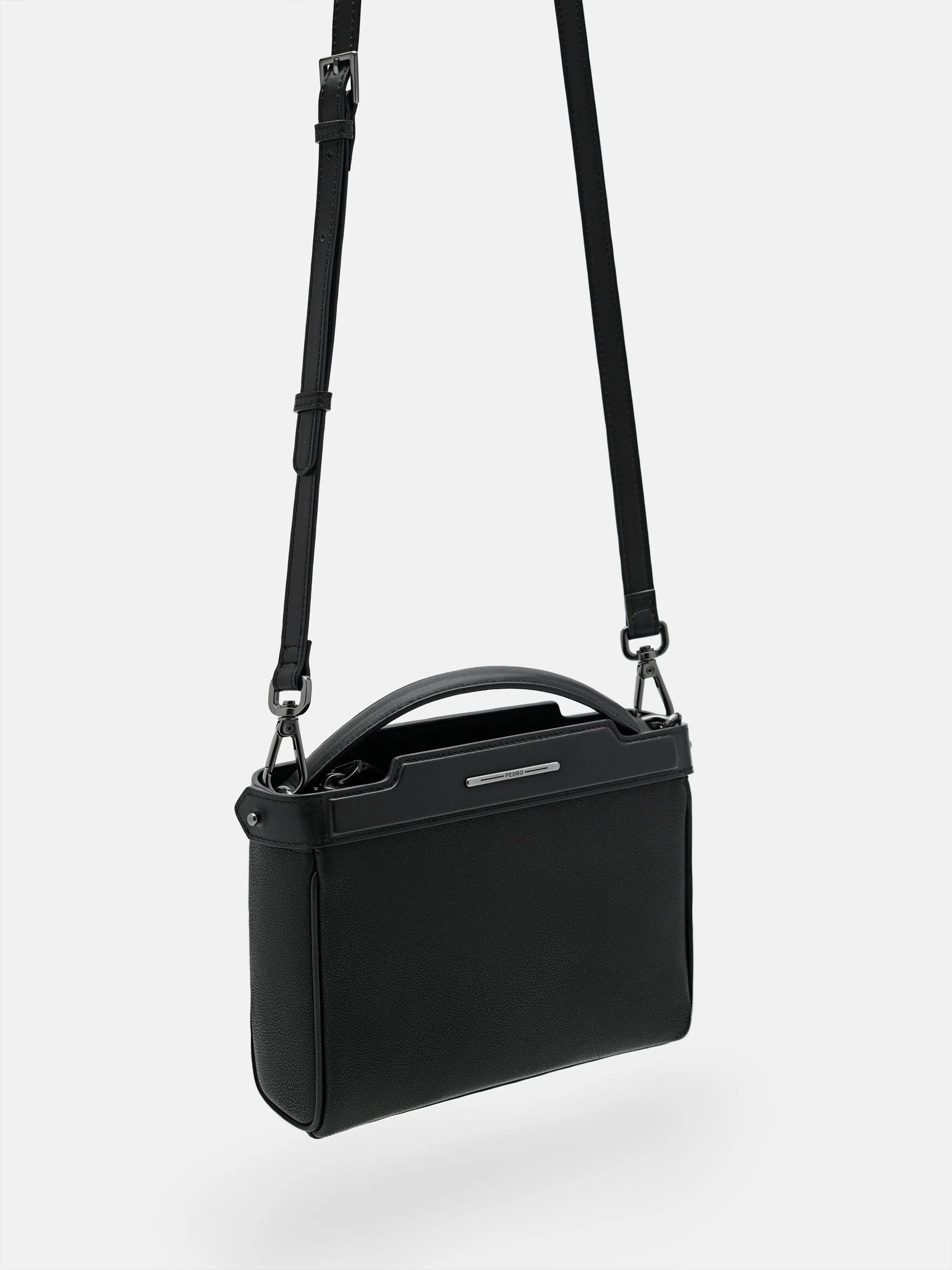 Leather Structured Sling Bag