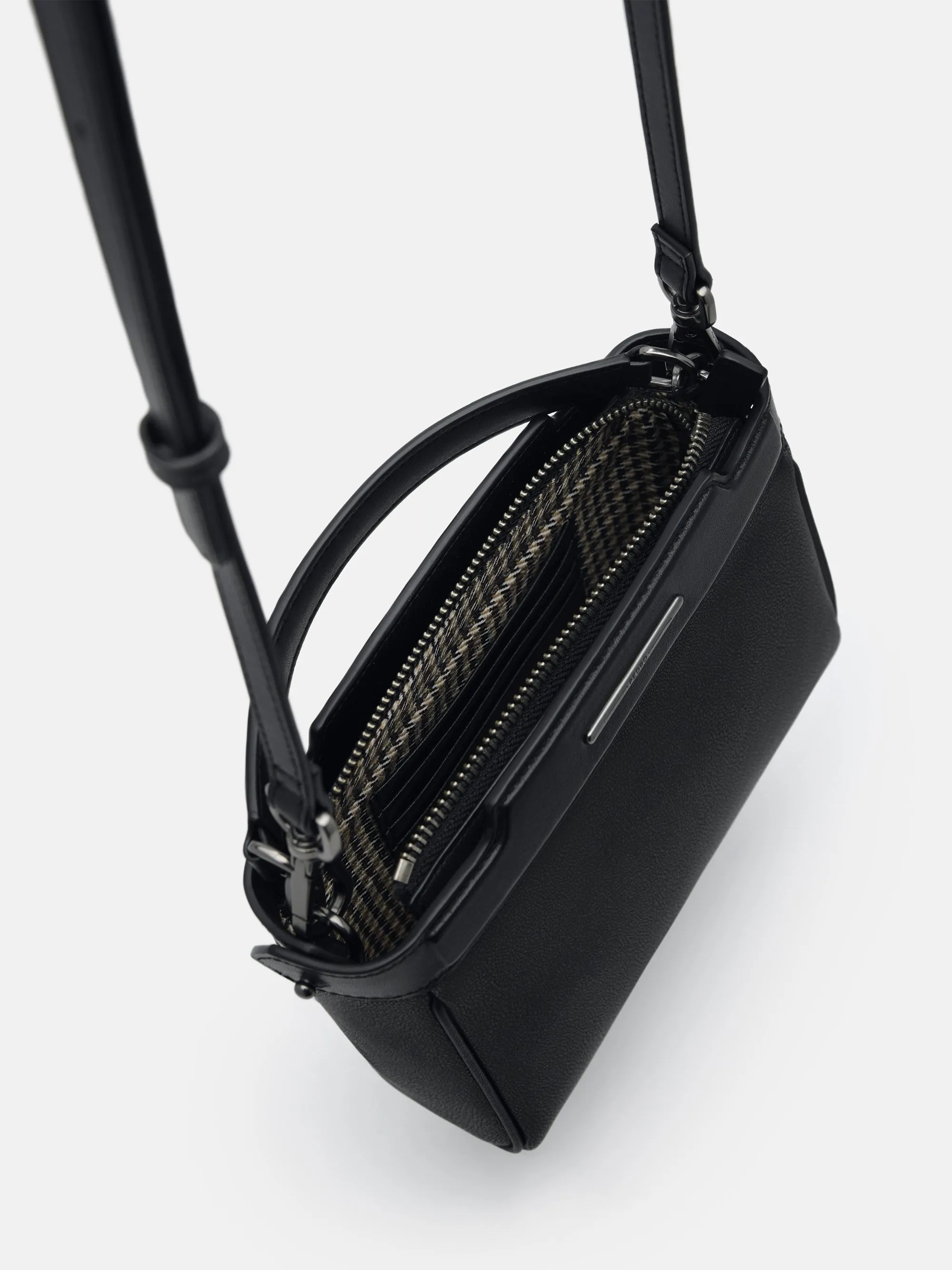 Leather Structured Sling Bag