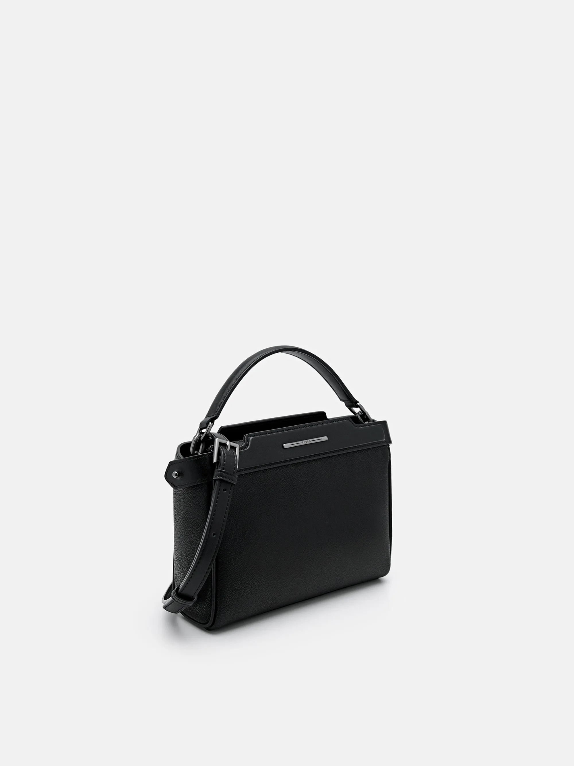 Leather Structured Sling Bag