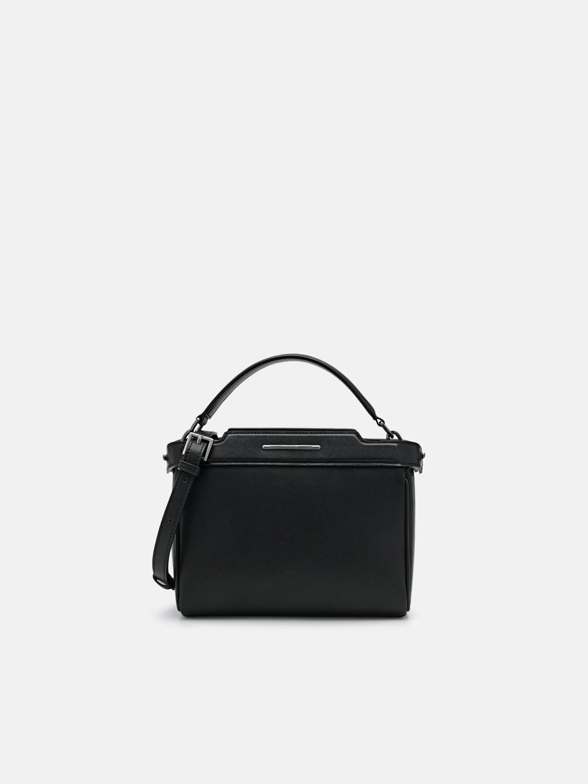 Leather Structured Sling Bag