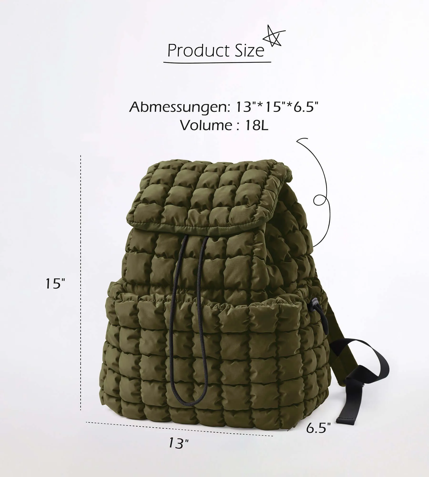 Lightweight Quilted Backpack