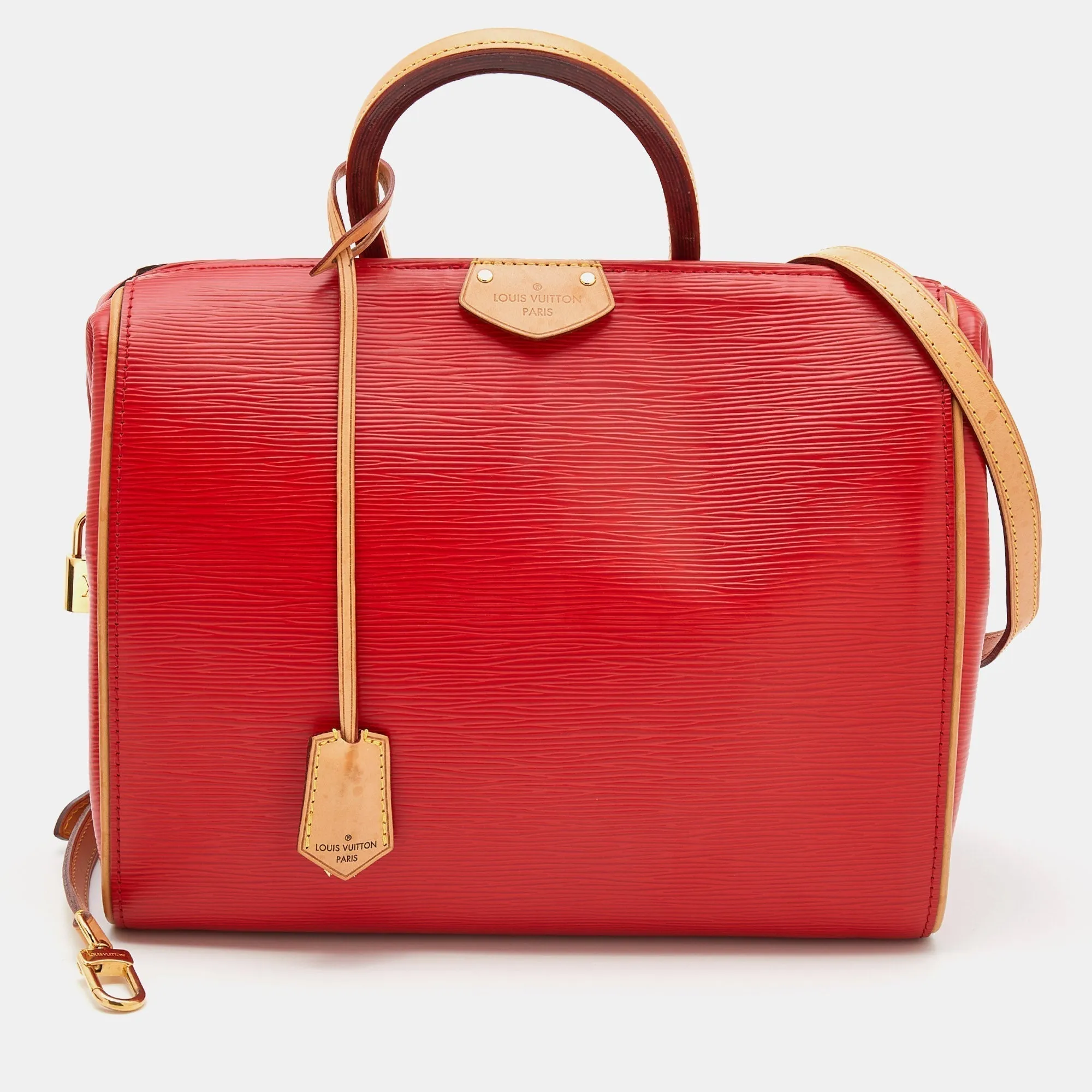 Louis Vuitton Coquelicot Epi Leather Doc PM Bag