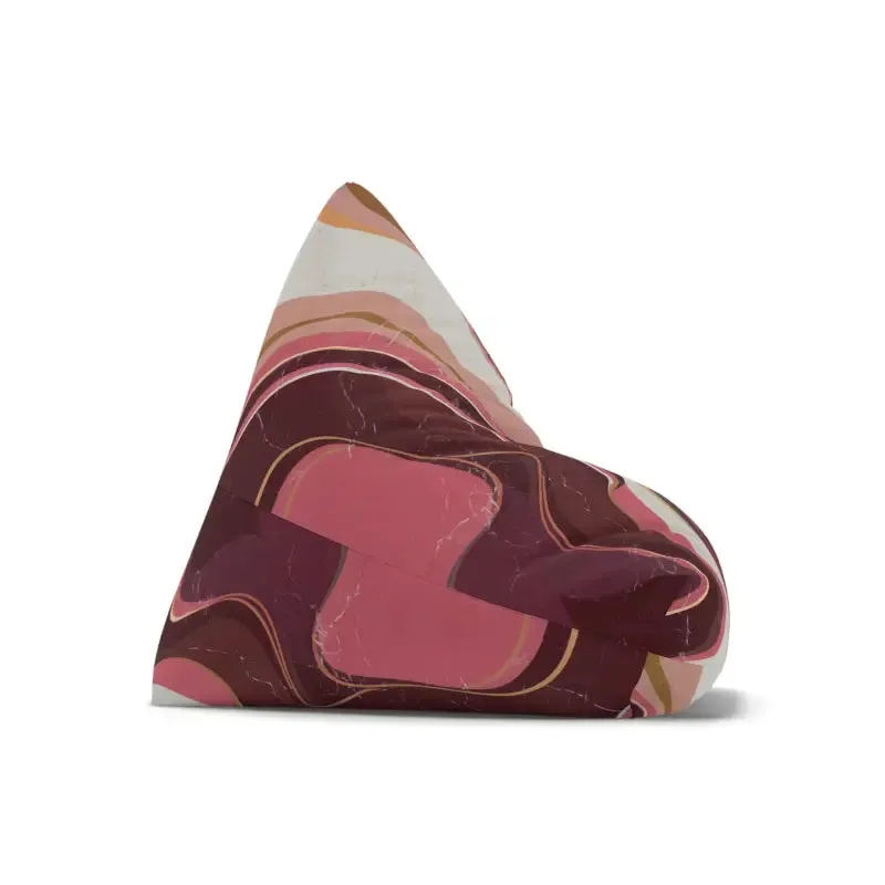 Maroon Marble Bean Bags Cover Cozy Vibes