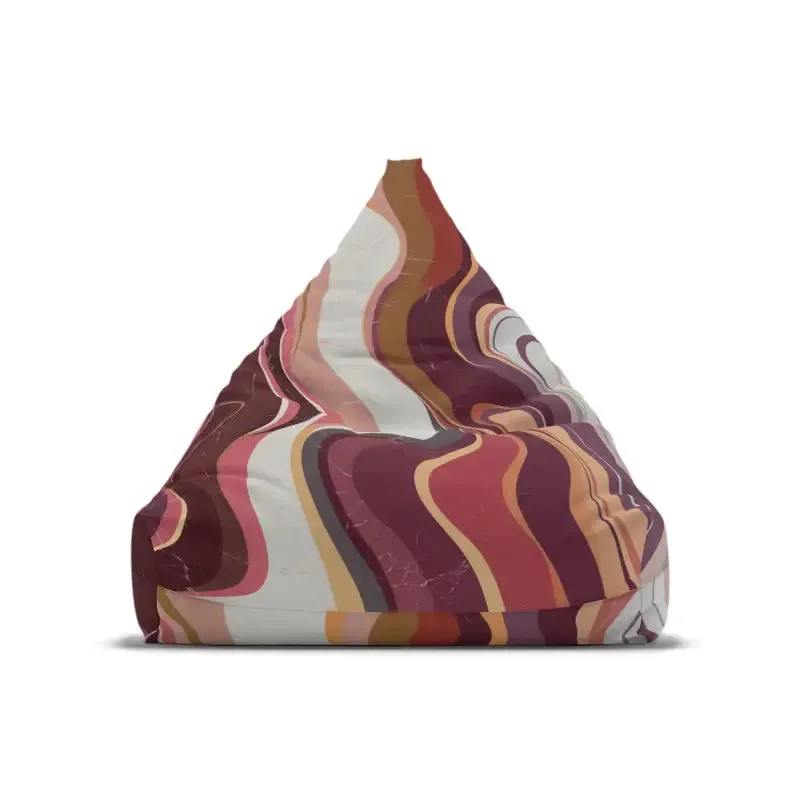Maroon Marble Bean Bags Cover Cozy Vibes