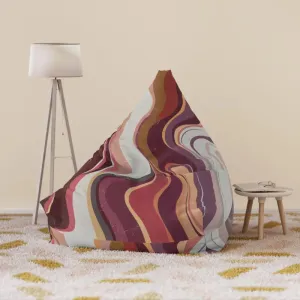 Maroon Marble Bean Bags Cover Cozy Vibes