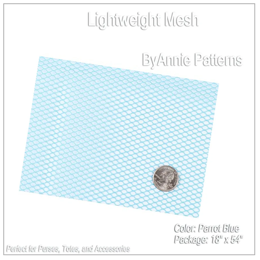 Mesh (Lightweight) 1/2 Yard - Parrot Blue