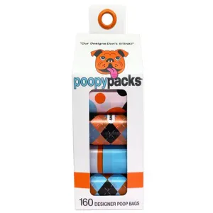 Metro Paws Poopy Pack 8 Rolls Orange Dog Waste Management