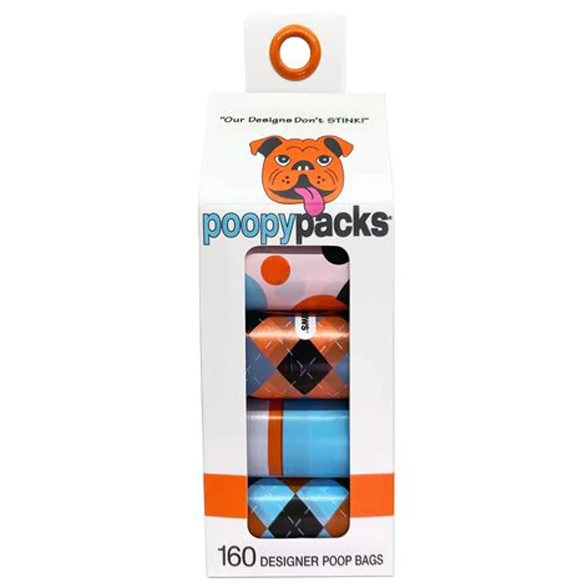 Metro Paws Poopy Pack 8 Rolls Orange Dog Waste Management