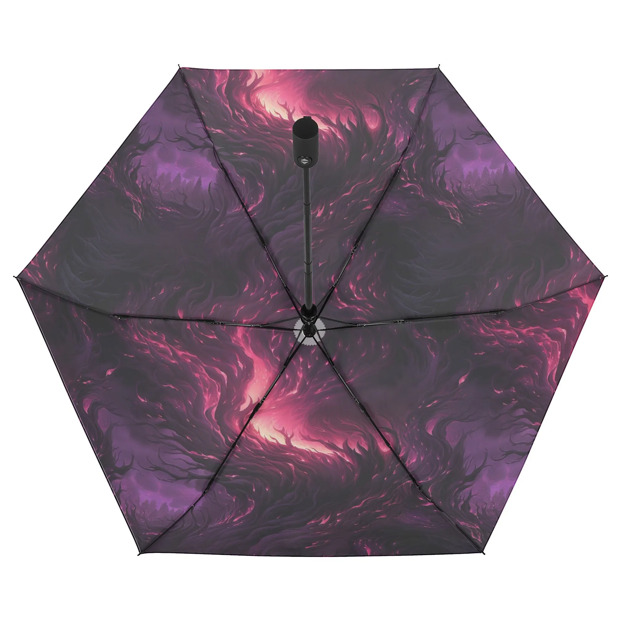 Midnight Pink Lightweight Auto Open & Close Umbrella
