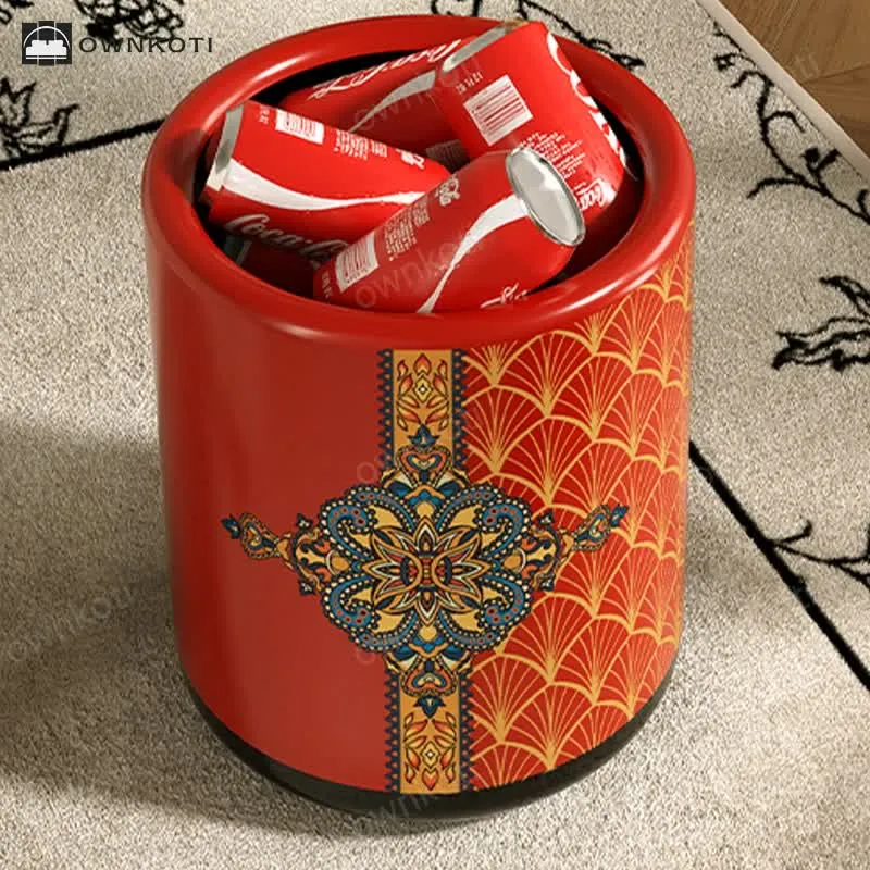Moroccan Style Double Barrel Decorative Trash Bin