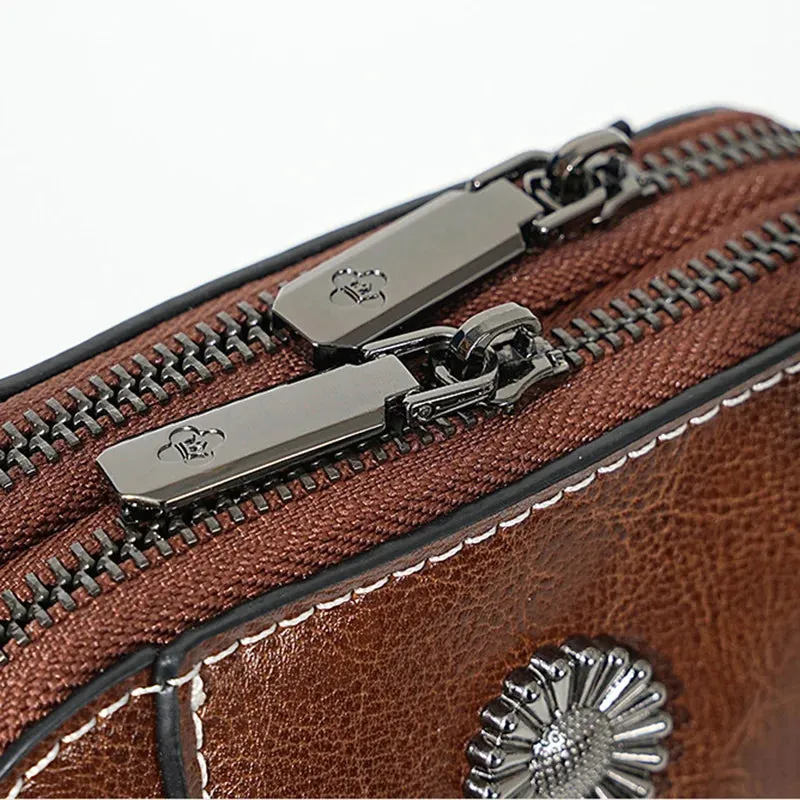 Mugrs™ Daphne Cowhide Leather Crossbody Bag