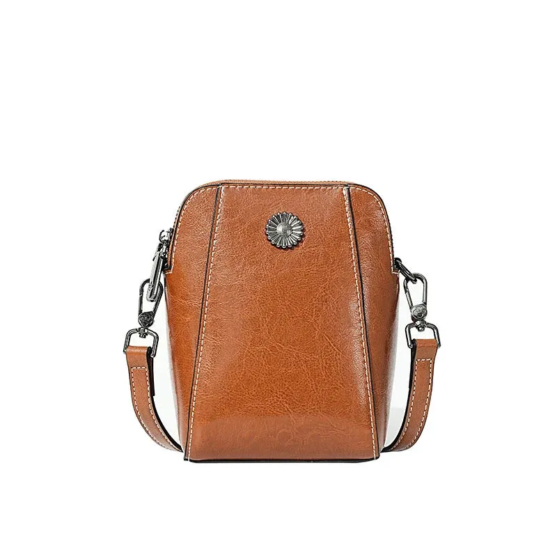 Mugrs™ Daphne Cowhide Leather Crossbody Bag