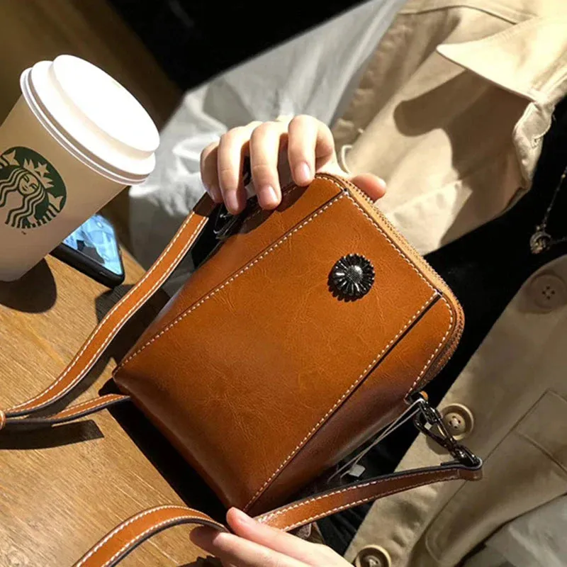 Mugrs™ Daphne Cowhide Leather Crossbody Bag