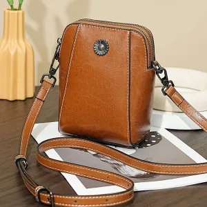 Mugrs™ Daphne Cowhide Leather Crossbody Bag