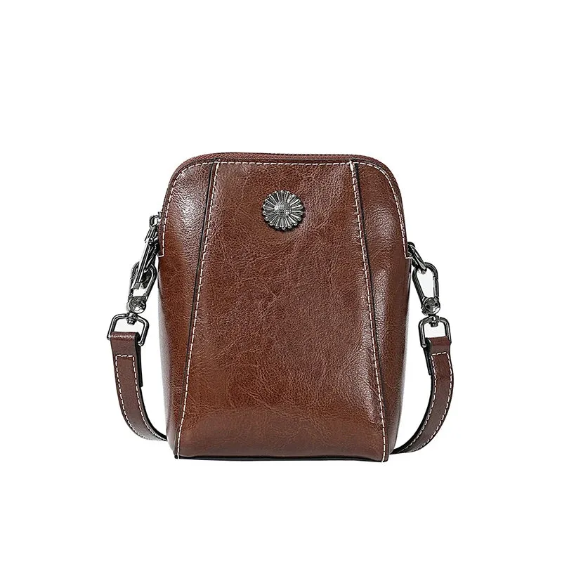 Mugrs™ Daphne Cowhide Leather Crossbody Bag