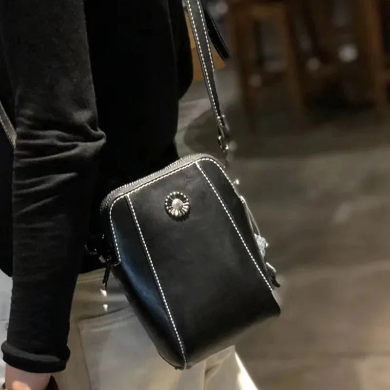 Mugrs™ Daphne Cowhide Leather Crossbody Bag
