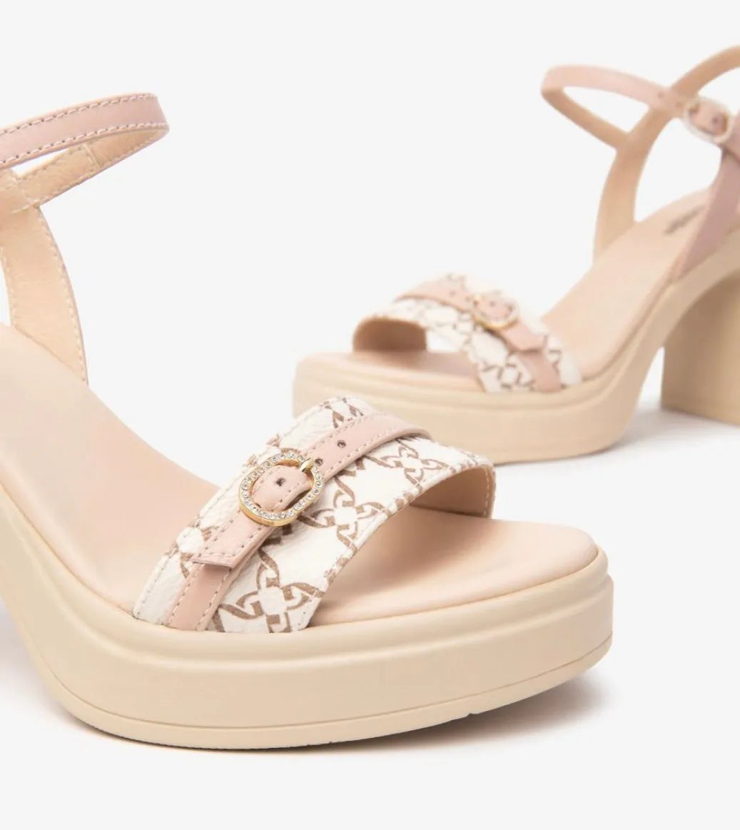 Nerogiardini pink leather sandals
