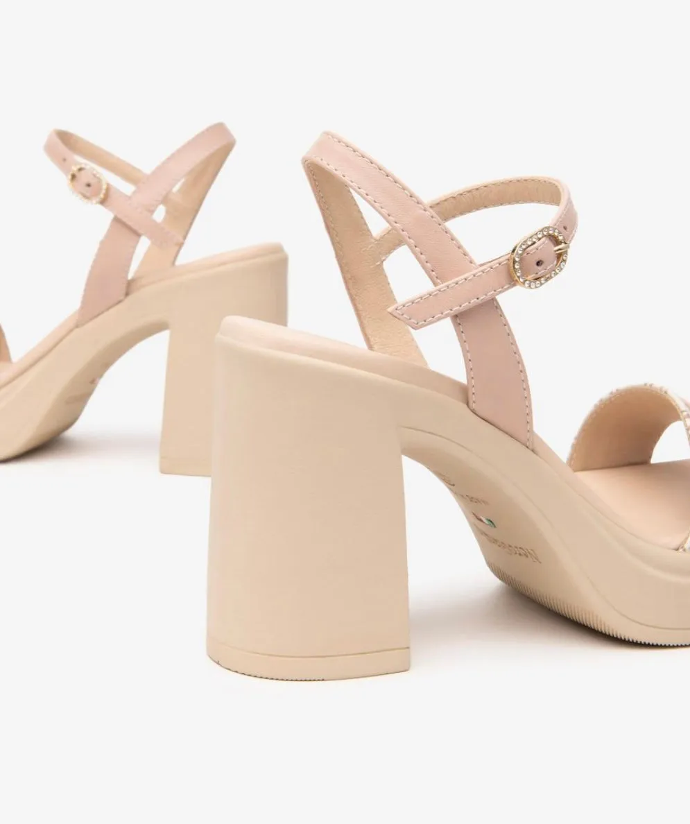 Nerogiardini pink leather sandals
