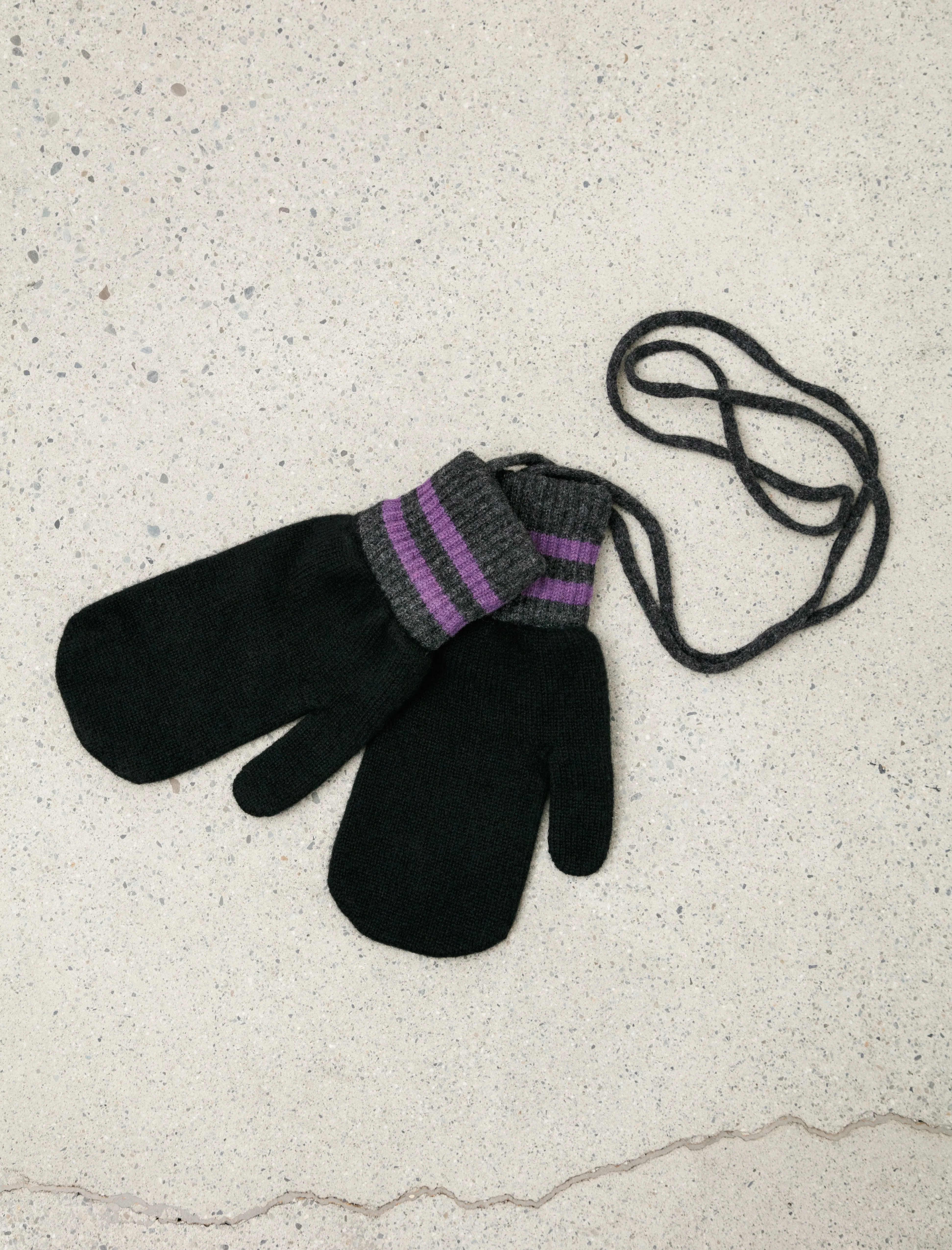 Never Too Old Mittens Black