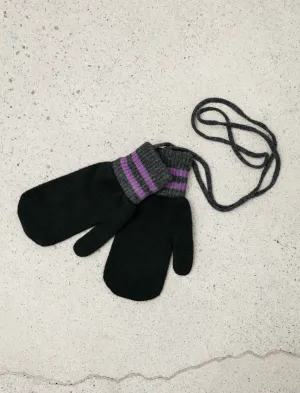 Never Too Old Mittens Black