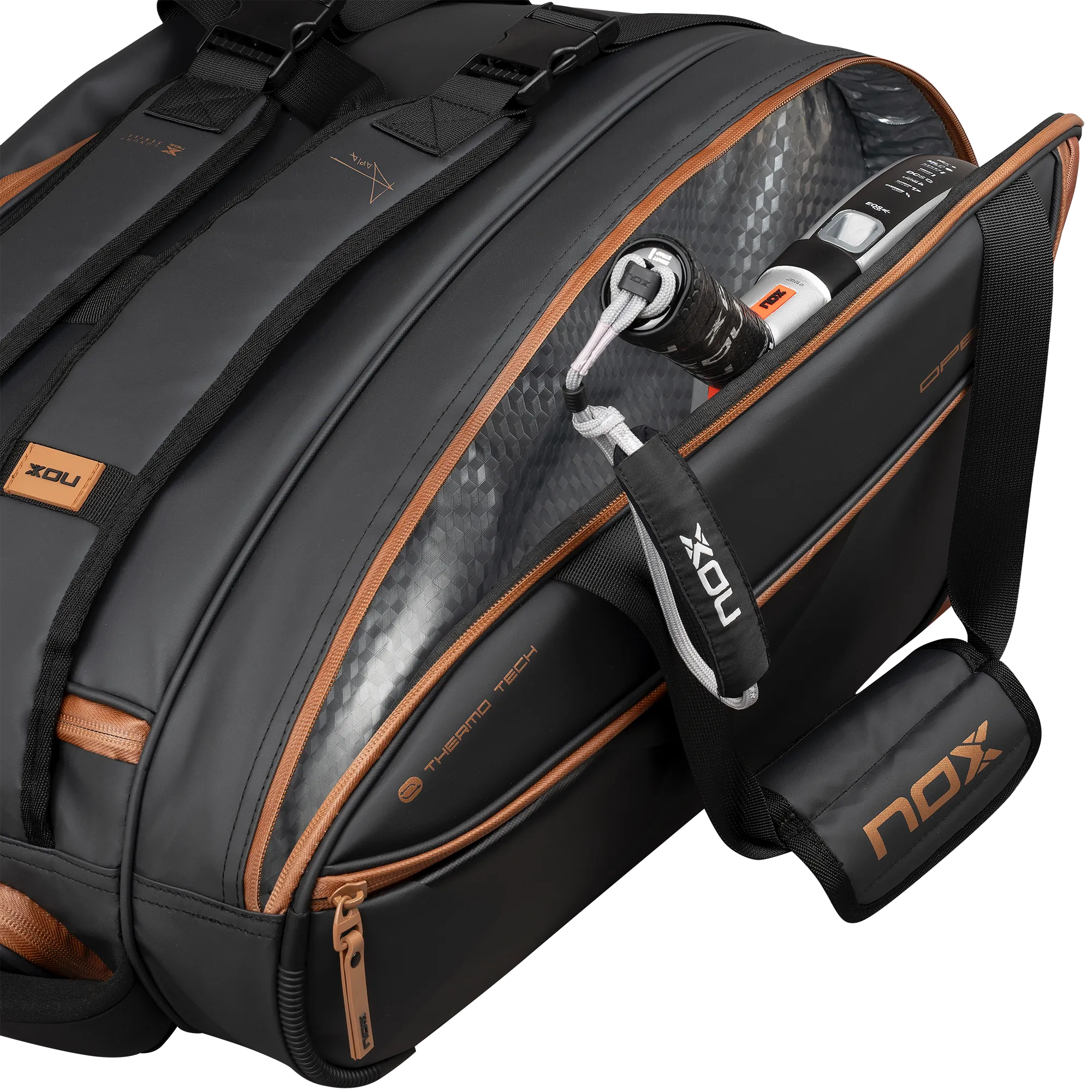 Nox Luxury Open Series Padel Bag Black Brown