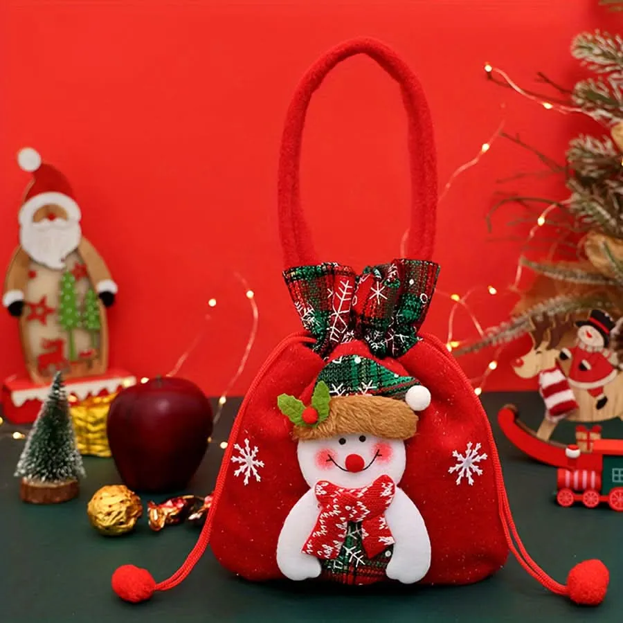 Pack of 3 Christmas Gift Tote Bags Set