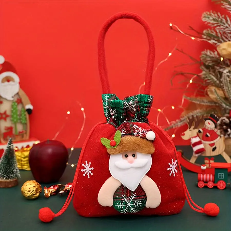 Pack of 3 Christmas Gift Tote Bags Set