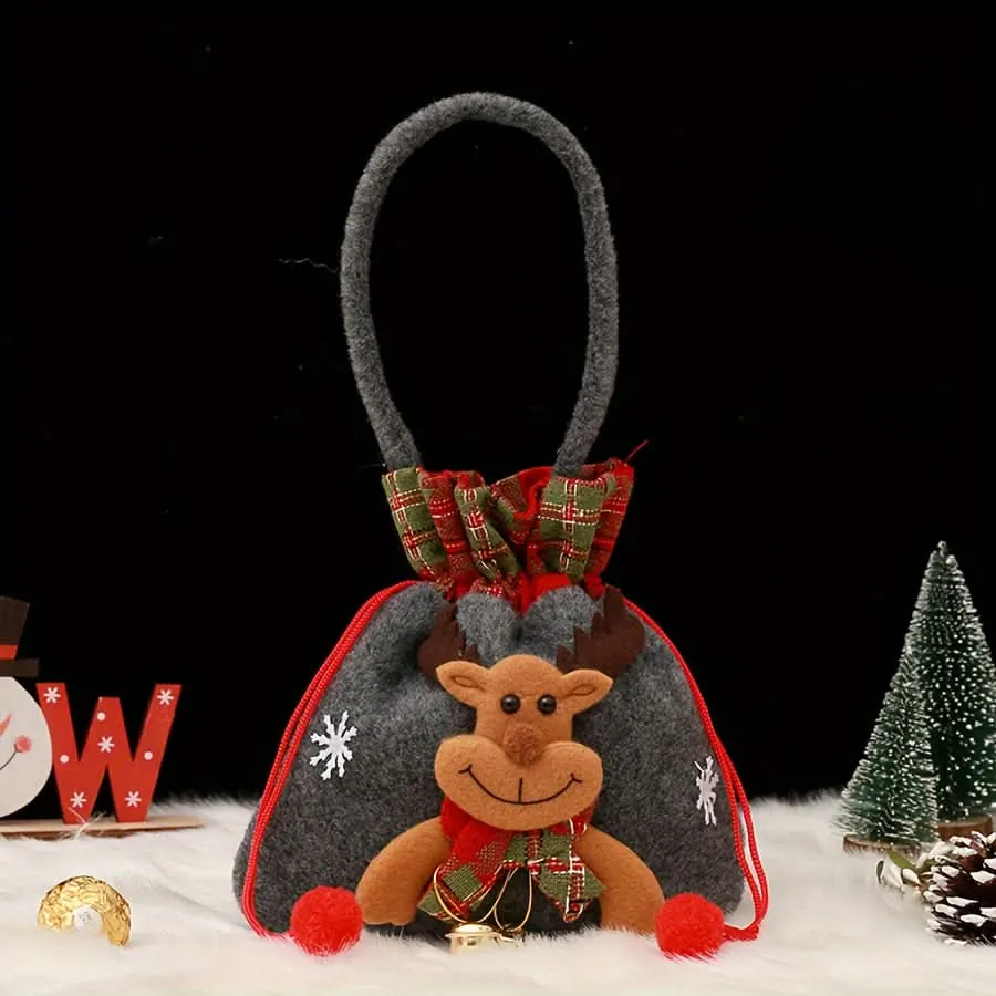 Pack of 3 Christmas Gift Tote Bags Set