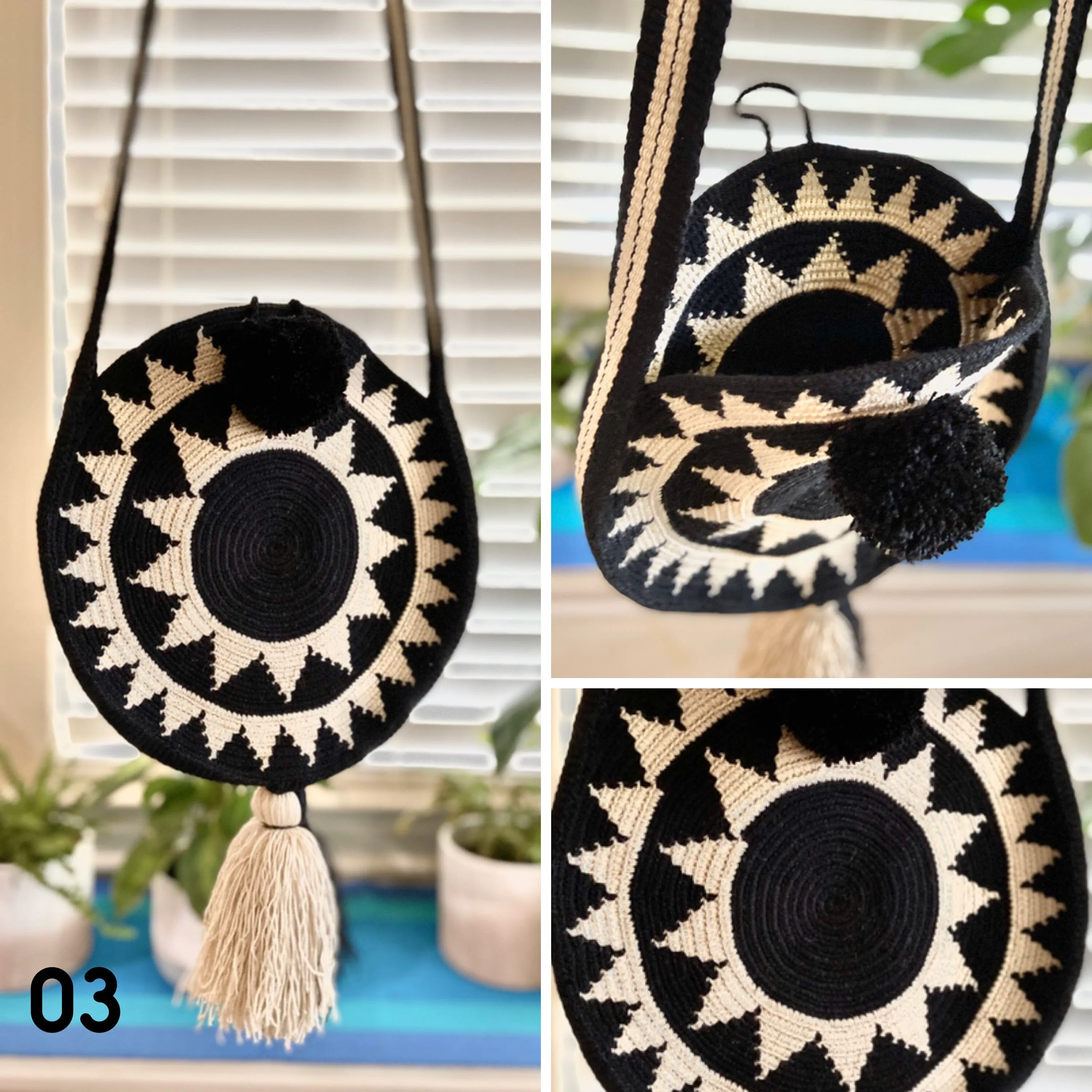 Perissa Beach Rounded Crochet Bags
